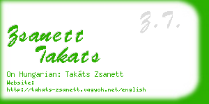 zsanett takats business card