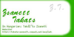 zsanett takats business card